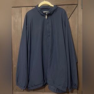 Nautica XXL navy three-quarter zip pull over windbreaker.